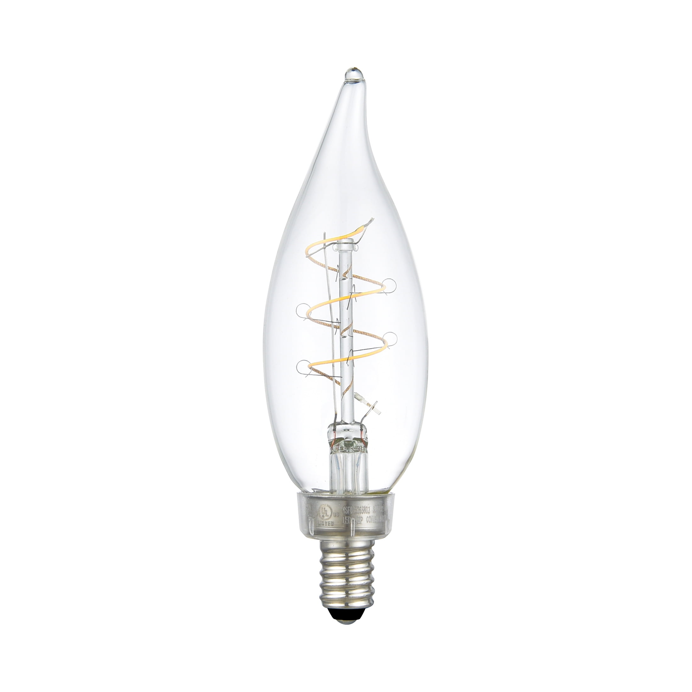 (2 pack) Better Homes & Gardens B10 LED Vintage Light Bulb, 4 Watts (40W Equivalent), Daylight, Thin Filament, E26, 4PK