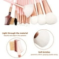 thumbnail image 4 of Juego de 12 brochas de maquillaje: brochas para base, sombra de ojos, cejas, delineador, rubor, polvos, corrector y contorno., 4 of 5