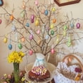 thumbnail image 5 of Foam Glittery Easter Egg Ornaments with Bows Hanging Easter Tree Ornaments for Tree Wreath Spring Home Indoor Outdoor Decor Easter Egg Hunt Basket Filler and Party Favor 12Pcs & CUSTOM Storage Carrier, 5 of 7