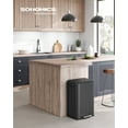 thumbnail image 2 of SONGMICS Trash Can, 10.5-Gallon (40L) Kitchen Garbage Can with Lid and Wide Foot Pedal, Black, 2 of 8
