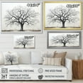 thumbnail image 4 of Designart "Oak Trees In Black And White II" Tree Oak Floater Framed Canvas Wall Art, 4 of 5