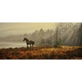 thumbnail image 2 of Adamov, Alexey 32x17 White Modern Wood Framed Museum Art Print Titled - Landscape with a Horse, 2 of 4