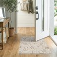 thumbnail image 2 of ODIKA 2'x3' Beige Ivory Contemporary Abstract Washable Accent Rug Modern Flowing Shapes With Dotted Accents Pet Friendly, Bedside Mat for Bedroom, Nursery, RV, 2 of 7