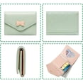 thumbnail image 2 of MINKUROW Cute Bow Wallet Bi-folded Small Wallet Cash Pocket Card Holder ID Window Purse for Women Girls GREEN, 2 of 5