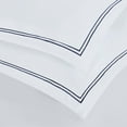 thumbnail image 6 of Superior Fieldstone Embroidered Cotton Duvet Cover Set, Full/Queen, White/Navy Blue, 6 of 11