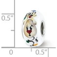 thumbnail image 5 of Sterling Silver Reflections White Rudy Reindeer With Lights Fenton Glass Bead (14.5 X 7.6) Made In United States qrs3697, 5 of 5