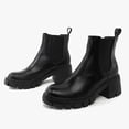 thumbnail image 5 of B91xZ Bottes Femmes Bottes de Combat Lacets Bottines, Noir 7, 5 of 5