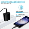 thumbnail image 2 of USB C Charger, Hootek Type C Charging Block with 6FT Type C Cables 20W PD Type C Charger 6FT USB C Block Plug Fast Android Phone Charger Block with USB C Charging Cable, Black, 2 of 9