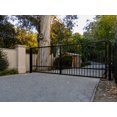 StandardGates Driveway Gate - 18 ft. 2 in. x 6 ft., Black Single ...