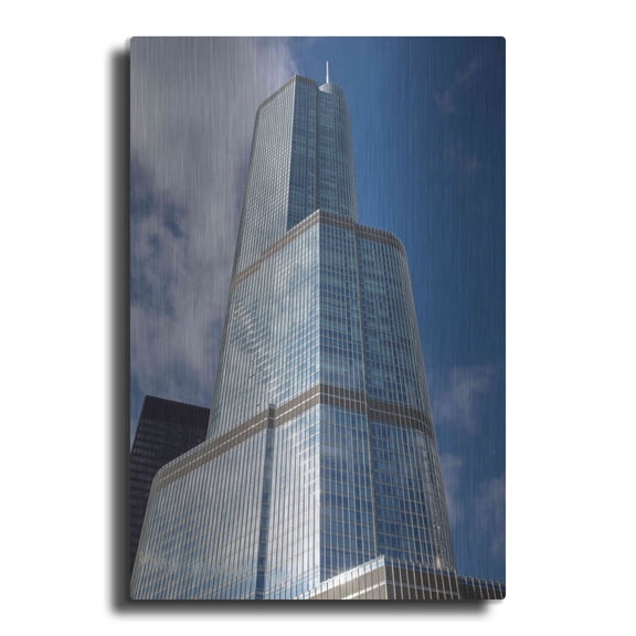 Luxe Metal Art 'Architectural Chicago' by Luxe Portfolio, Metal Wall Art, 16"x24"