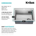 thumbnail image 6 of KRAUS Fairlane 25” Drop In / Top Mount Single Bowl 18-Gauge Stainless Steel Kitchen Sink, 6 of 7
