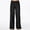 Black, variant on Dianli Spring and Autumn Solid Long Wide Leg Pants Women Straight Leg Pants Linen Women's Spring And Solid Color Elastic Waist Cotton Linen Versatile Straight Tube Casual Wide Leg Pants