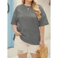 thumbnail image 5 of Womens Fashion Workout T Shirts Plus Size Tops Summer Clothes Short Sleeve Spring Tee, 5 of 5