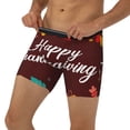 thumbnail image 3 of Salouo Happy Thanksgiving Pattern Men's Boxer Briefs, Soft & Breathable Underwear Elastic Waistband Briefs for Men,1-Pack, 3 of 7