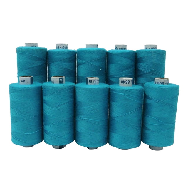 Polyester Spool Hand Machine Sewing Green Overlocking Serger 800 Meter Thread