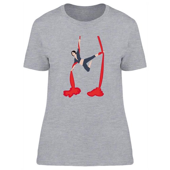 Woman On Silk Ribbons T-Shirt Women -Image by Shutterstock, Female Medium