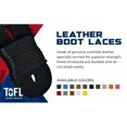 thumbnail image 4 of TOFL Leather Boot Laces Heavy Duty Shoelaces for Work Boots Hiking and Walking Shoes White, 4 of 11