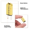 thumbnail image 3 of Uxcell 3 Pack 28V DC 20A Yellow ATC/ATO Manual Narrow Mini Resettable Fuse, 3 of 6