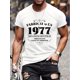 thumbnail image 1 of Men's "1977" T-shirt, Round Neck Tee Casual Clothing, Spring and Summer, 1 of 8