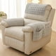 thumbnail image 1 of Funda de reposabrazos del sofá para sillón reclinable | Protector antideslizante de peluche de franela | 100% Poliéster | 25,98"x19,69" | Respaldo de silicona antideslizante | Lavable | Blanco,, 1 of 6