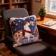thumbnail image 5 of CaiYueKe Valentine's Day Decorative Linen Pillow Cover Cute Animals Graphic Print Square Accent Pillowcase for Sofa Bedroom Home Decor Throw Pillow Cover, 5 of 6