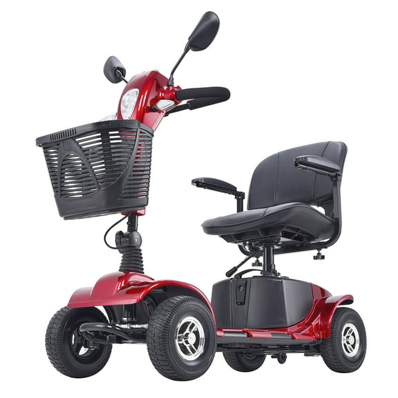KFFKFF 4 Wheel Mobility Scooter 12 Mile Long Range 265 lbs Heavy Duty for Seniors