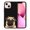 Pug Puppy Dog, variant on FINCIBO Soft Rubber Protector Cover Case for Apple iPhone 13 mini 5.4" 2021 (NOT FIT Apple iPhone 13 Pro 6.1" 2021/iPhone 13 6.1" 2021/iPhone 13 Pro Max 6.7" 2021), Basset Hound Dog