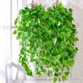 thumbnail image 2 of Artificial Hanging Plants Fake Ivy Vine Fake Ivy Leaves for Wall House Room Patio Indoor Outdoor Home Shelf Office Decor, 2 of 8