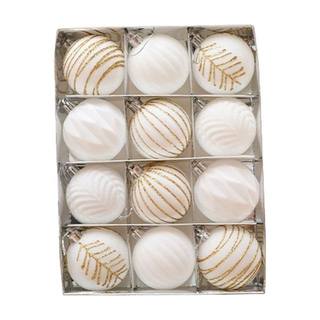 Yuarrent Maravillosos adornos de bolas colgantes para decoración para fiesta de Navidad, colgante de esferas navideñas de Color elegante Kits de decoración para fiestas Estilo 1