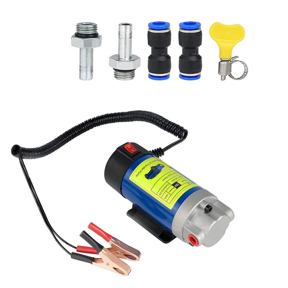 Electric Engine Oil Transfer Extractor Fluid Suction Pump Diesel Siphon Set US