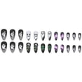 thumbnail image 5 of 24Pcs Ghost Castle Wearable Nail Art, Removable Halloween Press On Nails with Castle and Ghost Design, Reusable Fake Nail Tips with Jelly Glue for Women, DIY Festive Party Manicure Set for Halloween, 5 of 6