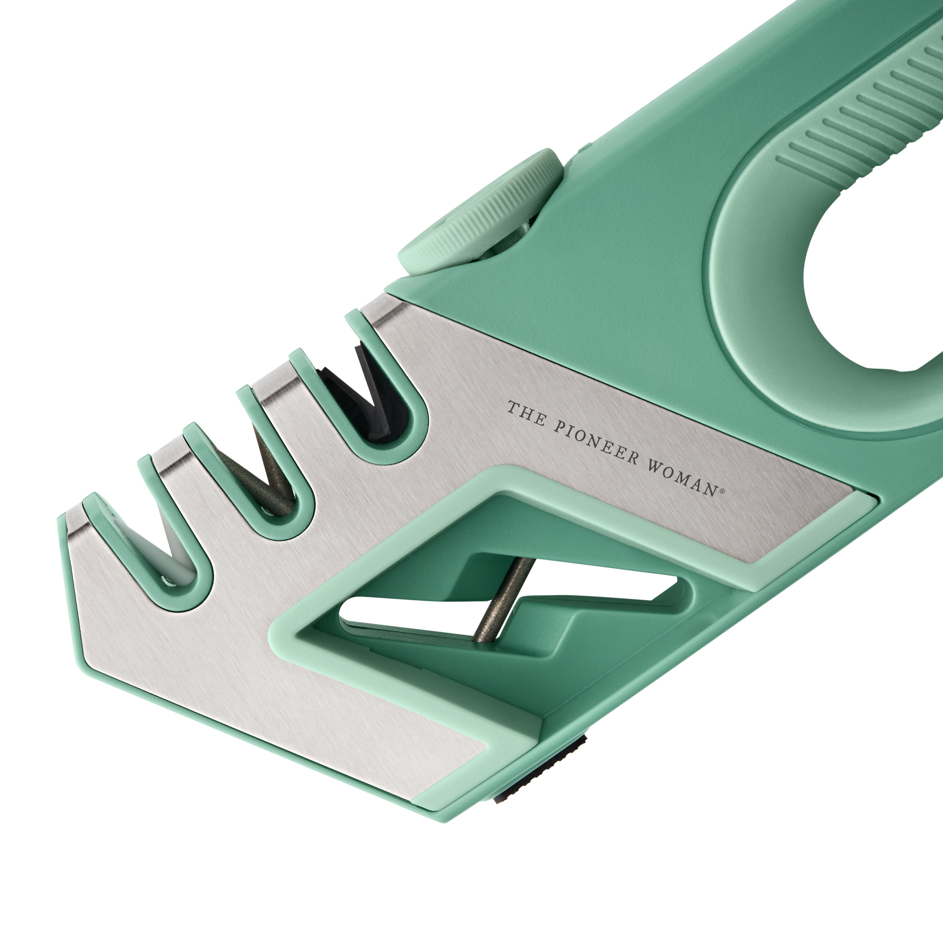 The Pioneer Woman 4-Stage Knife Shear and Sharpener, Green