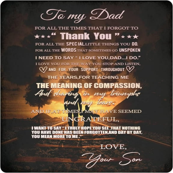 to My Dad from Son Metal Tin Sign,Birthday Gifts for Dad,Dad Gifts for Father, from Son,Inspirational Quote Sign for Home Office Bedroom Vintage Wall Art 12x12 Inches