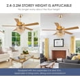 thumbnail image 3 of YIOSI 52" Crystal Ceiling Fan with Lights,Fandelier, Gold Chandelier Ceiling Fan with Remote Control, 3-Speed Silent AC Motor, Farmhouse Style for Living Room & Bedroom, 3 of 10
