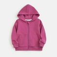 thumbnail image 2 of YuYuBao Toddler Girls Hoodies Zip Up Solid Color Hooded Sweatshirts Long Sleeve Jacket Casual Outerwear Fall Clothes, 2 of 3