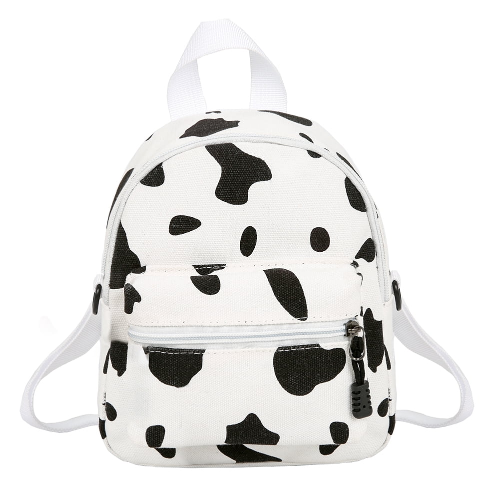 Woman Backpack Monochrome Pattern Shoulder Bag Daypack for Girls School Bag