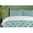 thumbnail image 4 of Ambesonne Tropical Duvet Cover Set, Abstract Island Leaves, 2-Calking, Mint Green Dust and White, 4 of 7