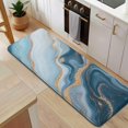thumbnail image 5 of Blue Marble Gold Wave Pattern Kitchen Rug Mat,Kitchen Runner Rugs Non Skid Washable,Decorative Kitchen Floor Mats for Kitchen,Sink,Laundry,17"x47.2", 5 of 7