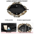 thumbnail image 3 of Beige and Black Of Leopard Print Travel Tote Bags for Women Carry On,Large Weekender Bags for Women Travel,Multi Functional Duffle Bag for Work,Shopping,Sports, 3 of 5
