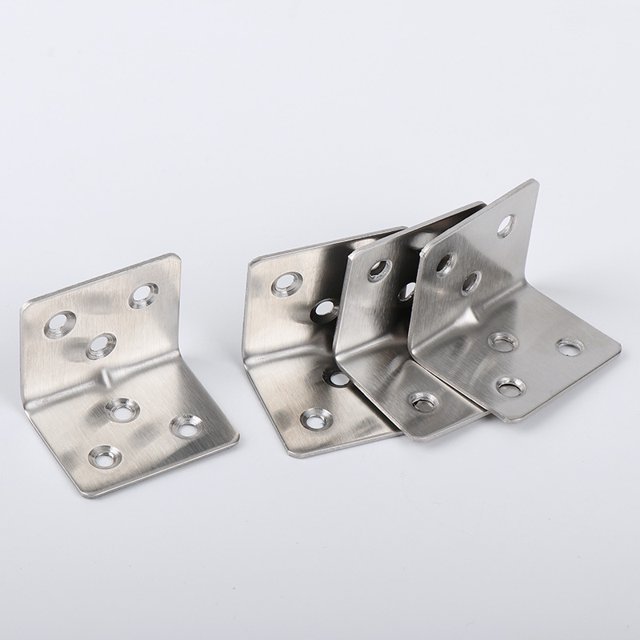 Soporte de esquina de soporte de estante de acero inoxidable para montaje en madera Código de ángulo de trabajo pesado Ángulo recto, 38 mm x 31 mm x 1,5 mm (grueso) (8 piezas)