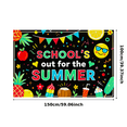 thumbnail image 3 of Colorful Summer Themed Banner with Fruits Emojis and Party Elements for School s Out Celebrations Party Decorations Photography Props Summer Backdrop Decor Background, 3 of 7