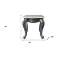 thumbnail image 5 of HomeRoots 486388 24 in. Marble & Polyresin Rectangular End Table, Gray & White, 5 of 5