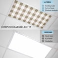 thumbnail image 4 of Brown Plaid Fluorescent Light Covers, Spring Summer Farmhouse Buffalo Checkered Magnetic Light Covers for Ceiling Lights, Fluorescent Ceiling Shade Filters for Classroom Bedroom Office 4x2Ft x 2PCS, 4 of 8