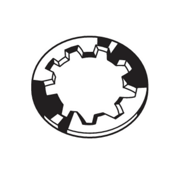 Internal Tooth Lock Washer, Fits Bolt Size 3/4 in Steel, Zinc Finish, 10 PK