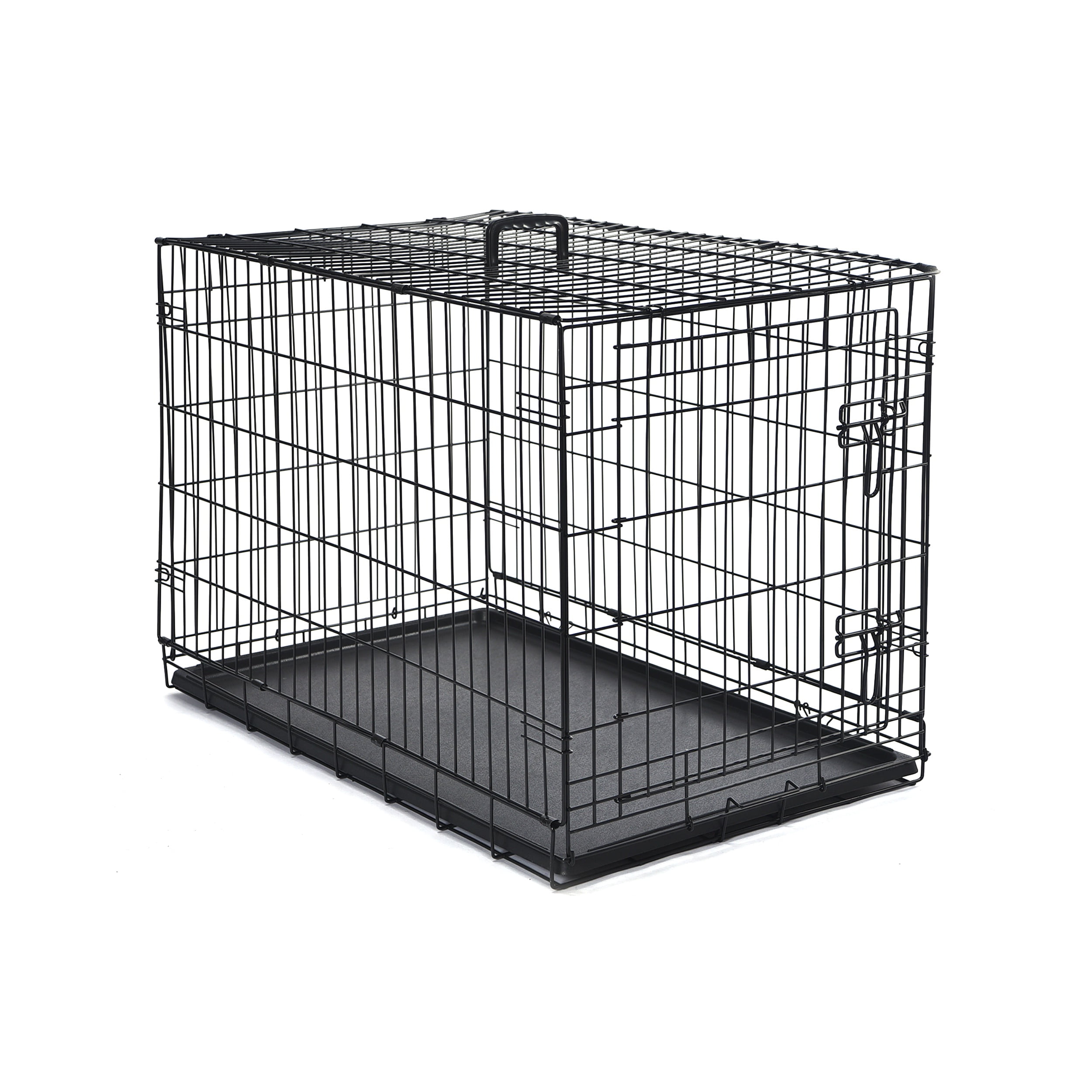 Max & Marlow Single-Door Dog Crate, Foldable Metal Wire Kennel, Portable, Tray and Divider Included, 36" x 22" x 24.5"