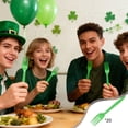 thumbnail image 2 of Kyusrd St. Patrick'S Day Desktop Shamrocks Decorations，Disposable Tableware-20Pcs Cutlery, 2 of 6