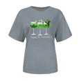 thumbnail image 5 of Pntutb T-Shirts à Manches Courtes Grande Taille pour Femmes T-Shirt Décontracté à Col Rond Imprimé pour la Saint-Patrick pour Femmes, 5 of 5