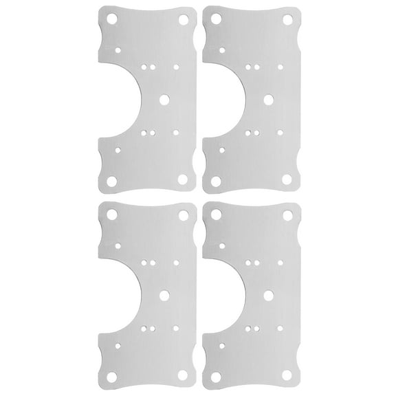 4 Pcs Hinge Storage Cabinet Repair Plate Mending Plates Door Kit Hinges for Kitchen Cabinets
