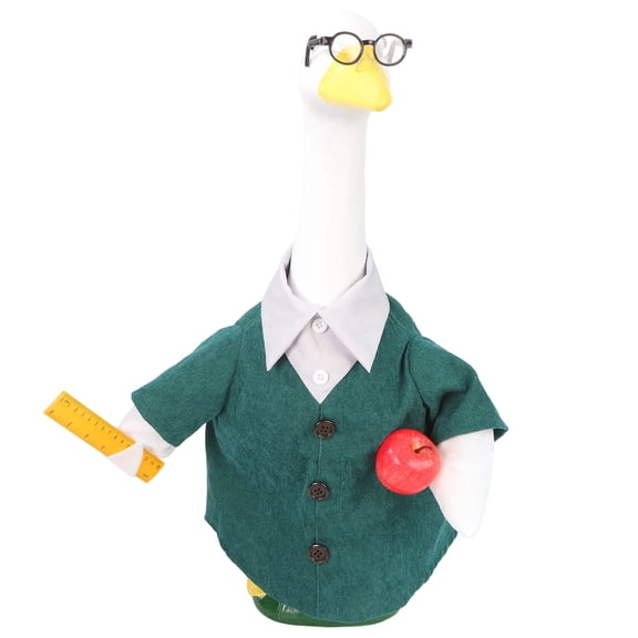 Miguan Back to School Porch Goose Outfit for 23 Inch Lawn Goose Statue, Goose Clothes for Plastic or Cement Goose, Patio Yard Garden Decor