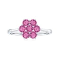 thumbnail image 4 of Rosec Jewels Nature Inspired Flower Cluster Ring, Pink Tourmaline Ring - AAA Quality, 18K White Gold, US 12.50, 4 of 8